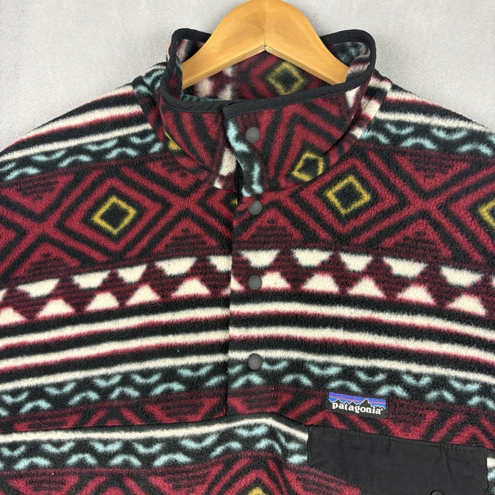Patagonia Synchilla Snap-T Fleece Pullover Mens Large Aztec Saltillo Cinder Red - Picture 9 of 10